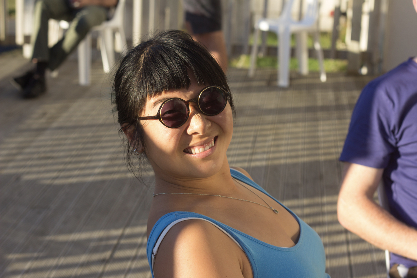 A person smiling